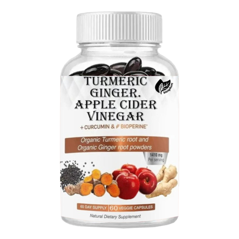 유기농 강황 뿌리 가루, 유기농 생강 가루, 사과식초  - Turmeric Curcumin Capsule 리뷰 및 가격