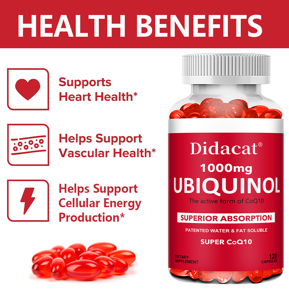 유비퀴놀 코큐텐 식물성 소프트젤 1000mg, 천연 항 - Coq10 Ubiquinol Softgel 리뷰 및 가격