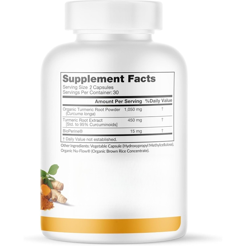 터메릭 커큐민 & 바이오페린 1500mg - 비유전자변 - Turmeric Curcumin Capsule 리뷰 및 가격